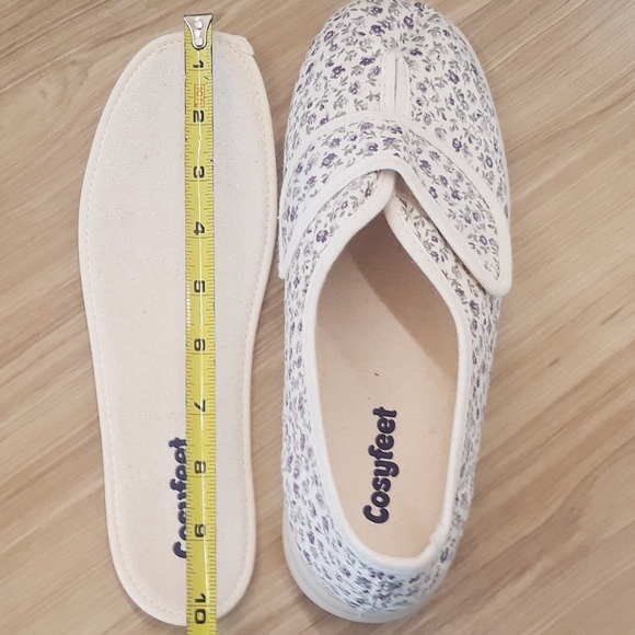 CosyFeet Sally Touch-Fastening Slipper-Shoe - UK 7 / US 9 / 10" Insole - Picture 6 of 13